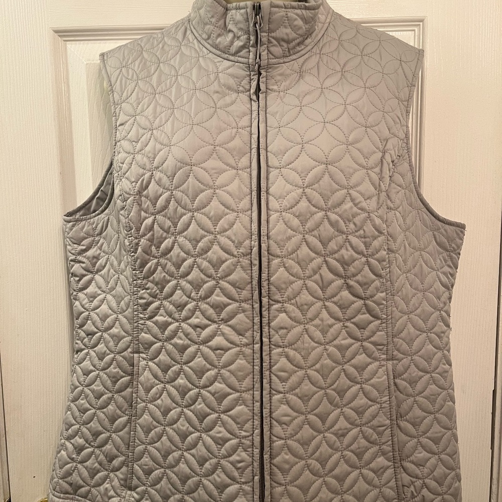 Light Grey Eddie Bauer Quilted Vest